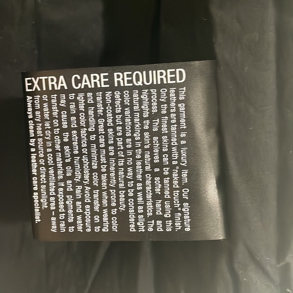 Andrew Marc : Black leather Moto jacket new without tags: stunning mint XL - Picture 5 of 8